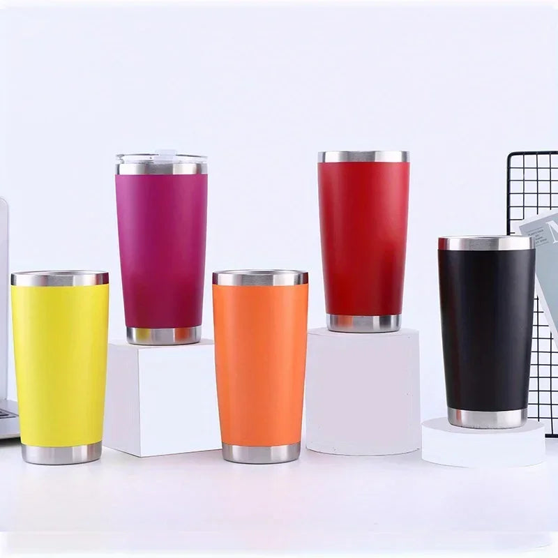 20oz  Tumbler With Lid Stainless Steel Vacuum Insulated Double Wall Travel Cup Protable Cold And Hot Coffee Car Mug