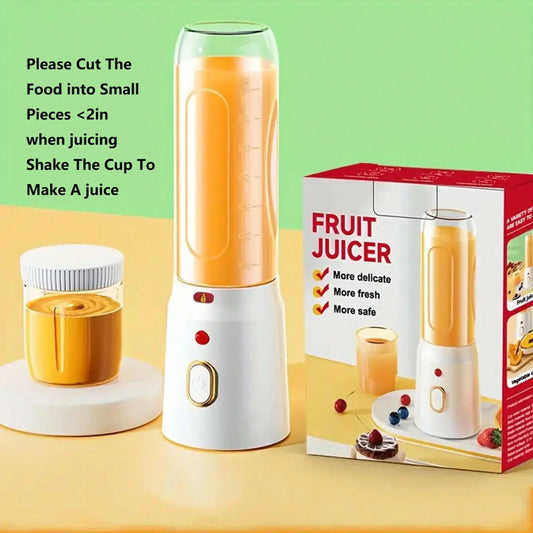 1 Portable electric juicer - USB rechargeable, compact circular design, suitable for home, travel, dormitory, and outdoor use