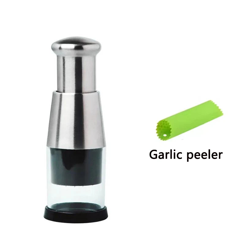 Manual Garlic Chopper Quick Garlic Crusher Pressing Handheld Food Chopper Slicer Vegetable Cooking Crusher Home Kitchen Gadget