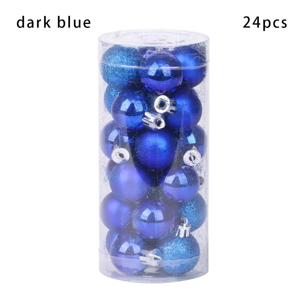 24pcs 3cm New Year Crafts Home Decor Drop Pendant Christmas Tree Decoration Ball Bauble Xmas Hanging