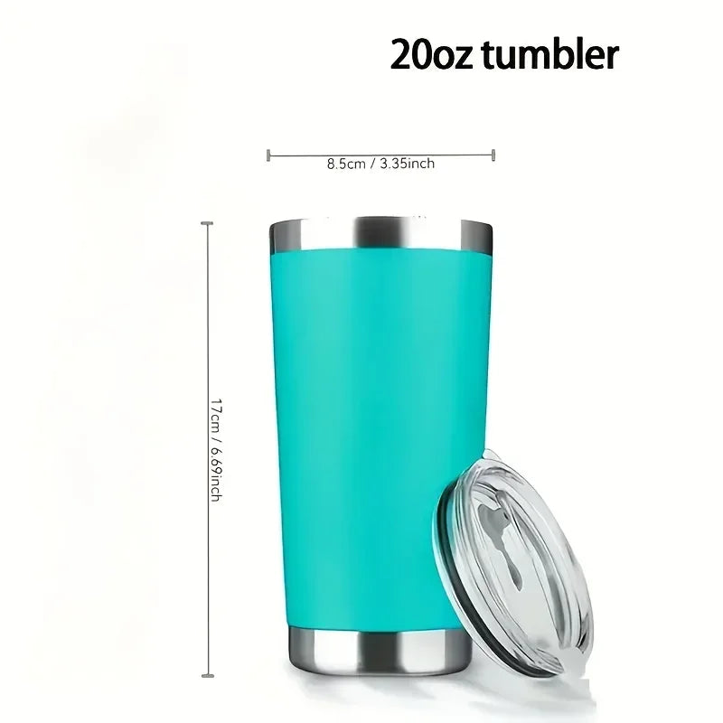 20oz  Tumbler With Lid Stainless Steel Vacuum Insulated Double Wall Travel Cup Protable Cold And Hot Coffee Car Mug