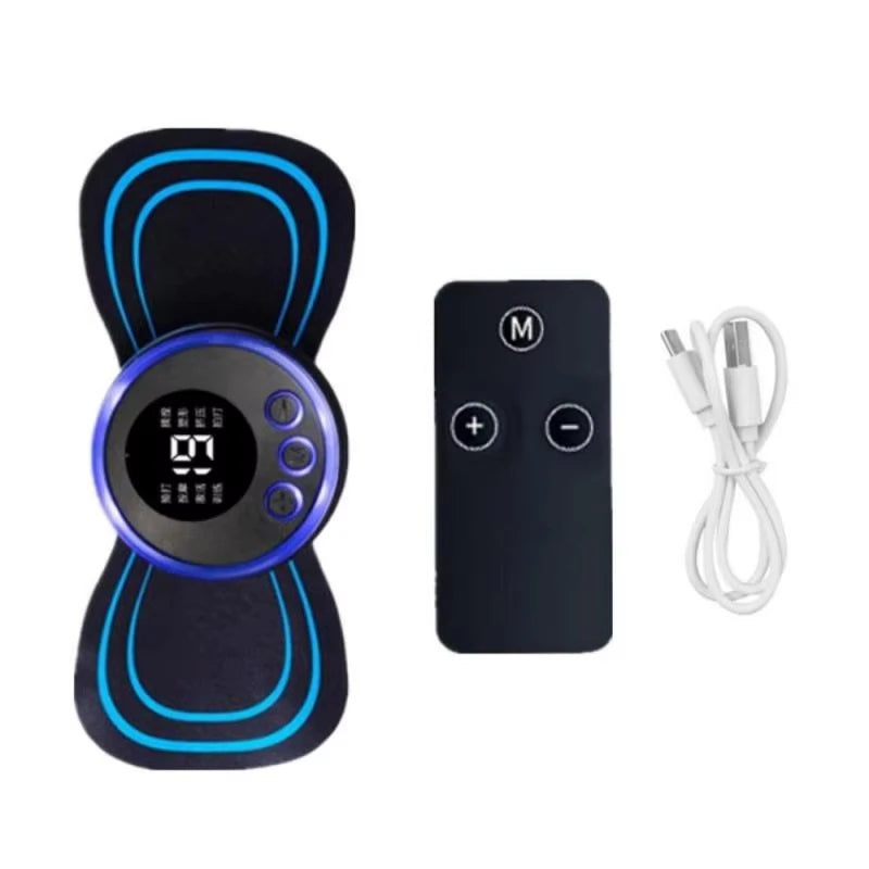 EMS Neck Massage Electric Massager Cervical Neck Back Patch 8 Mode Pulse Muscle Stimulator Portable Relief Pain