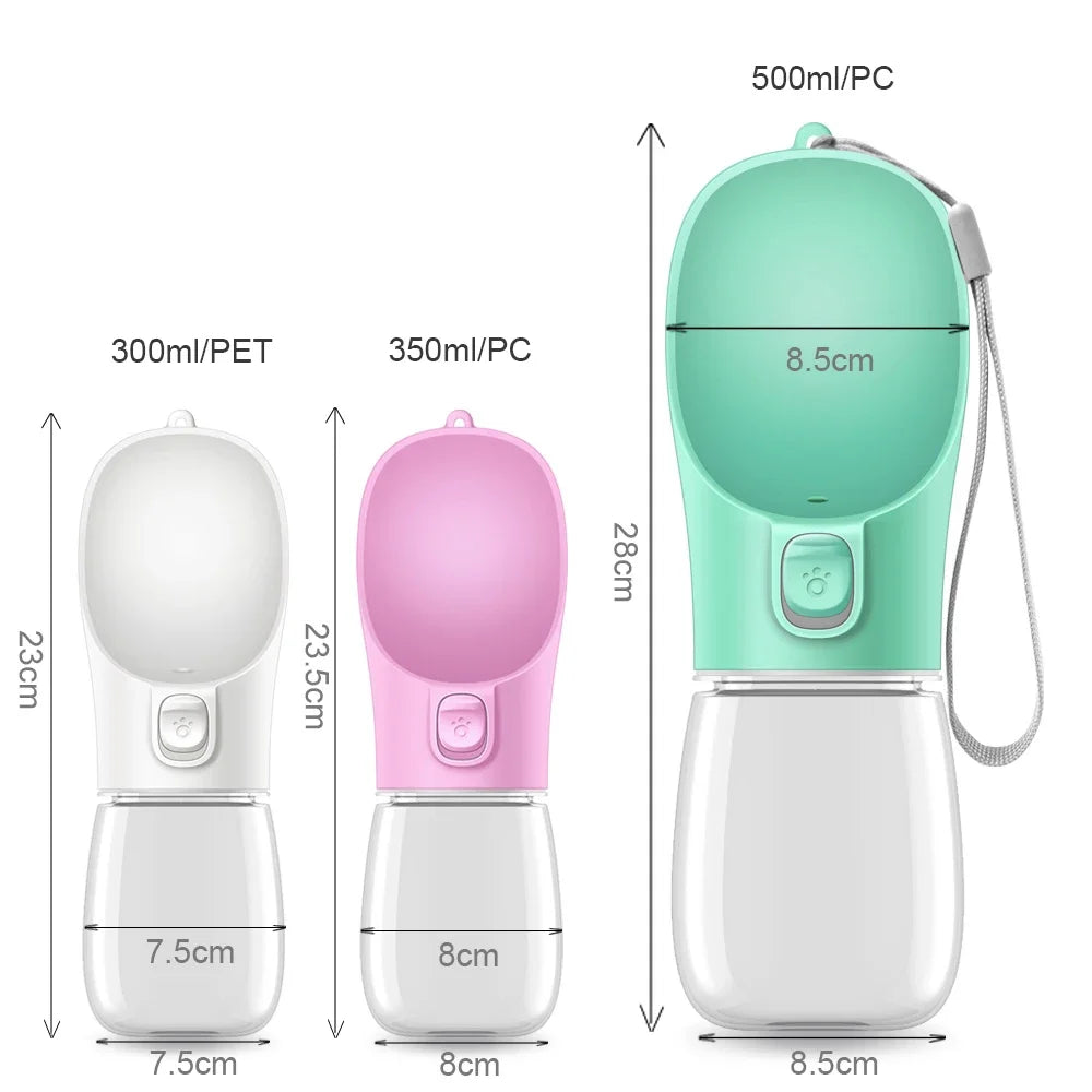 Dog Water Bottle  Pet Dogs Cats Water Feeder Bowls Outdoor Travel Leakproof Puppy Drinking Container