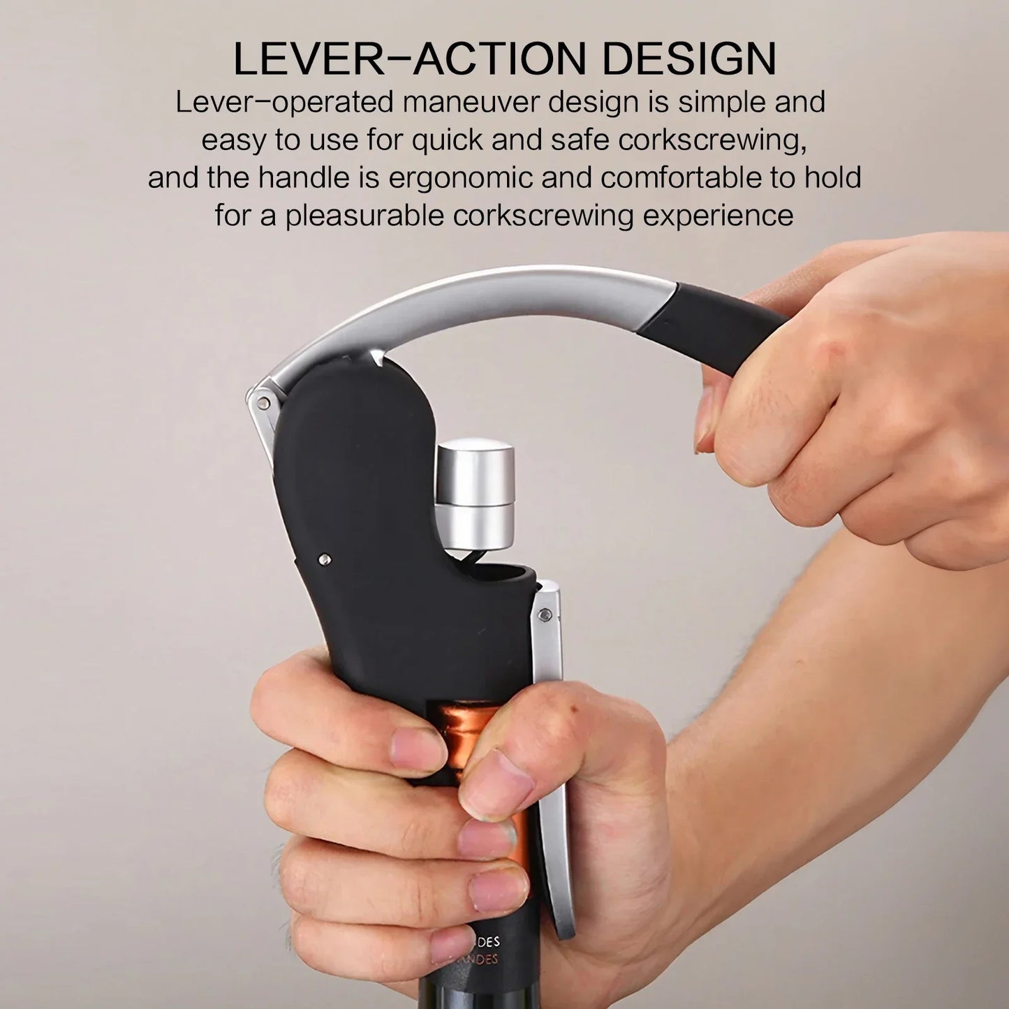 Wine Bottle Opener Quick Easy Corkscrew for Home Party Outdoor Bar Kitchen Tool Stainless Steel Wine Opener Gift for Wine Lovers