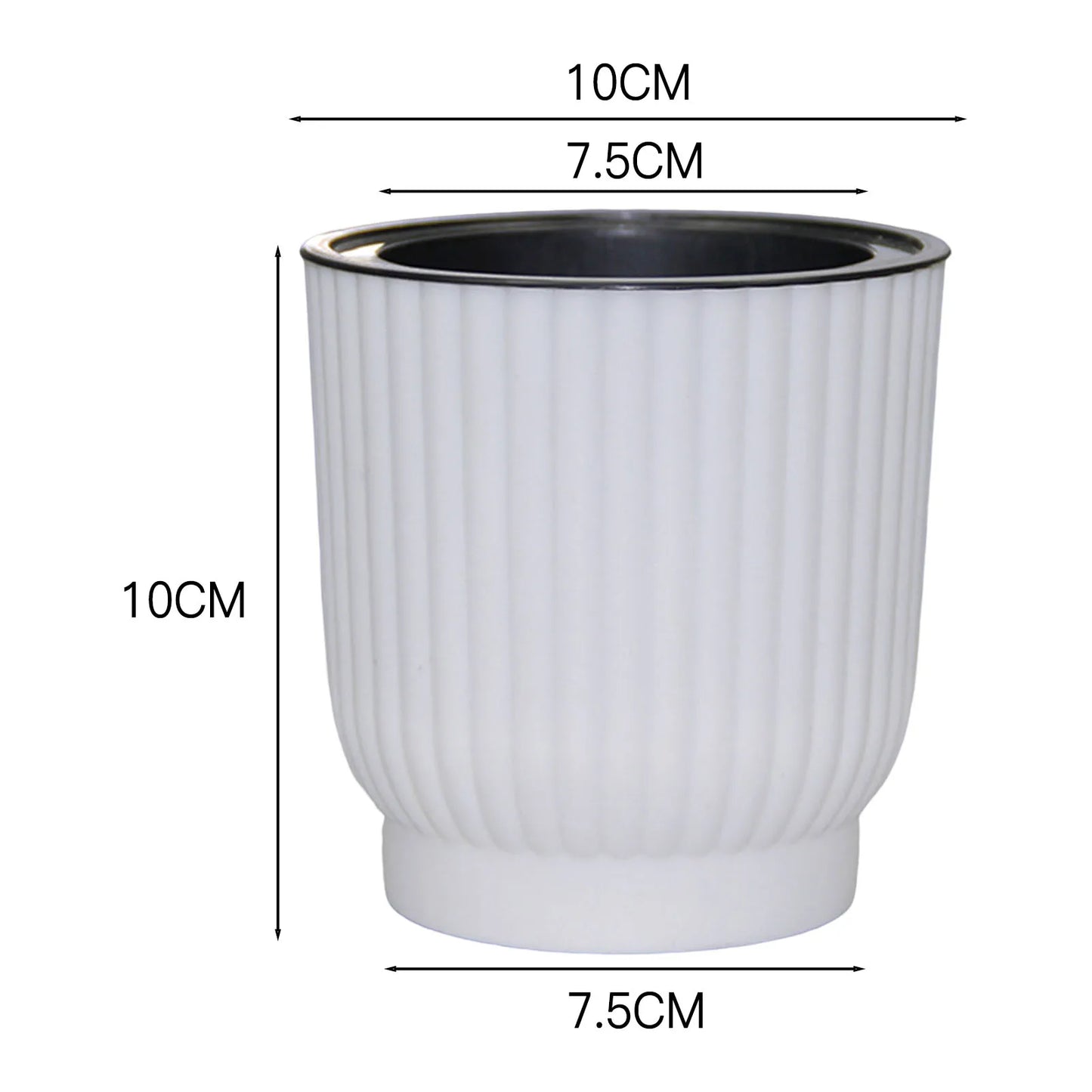 Plant Flower Pot Self Watering Pot White Round Planter Balcony Office Home Succulent Automatic Water-absorbing Flower Pots
