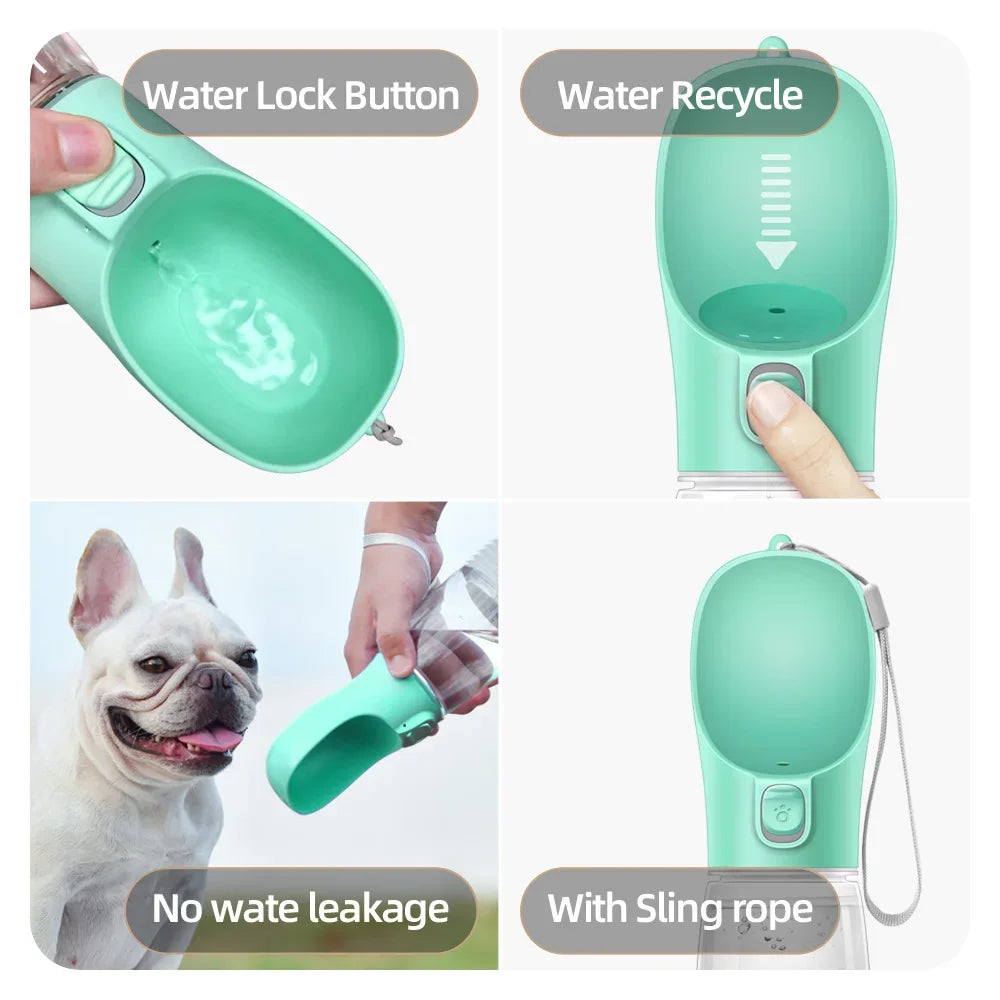 Dog Water Bottle  Pet Dogs Cats Water Feeder Bowls Outdoor Travel Leakproof Puppy Drinking Container