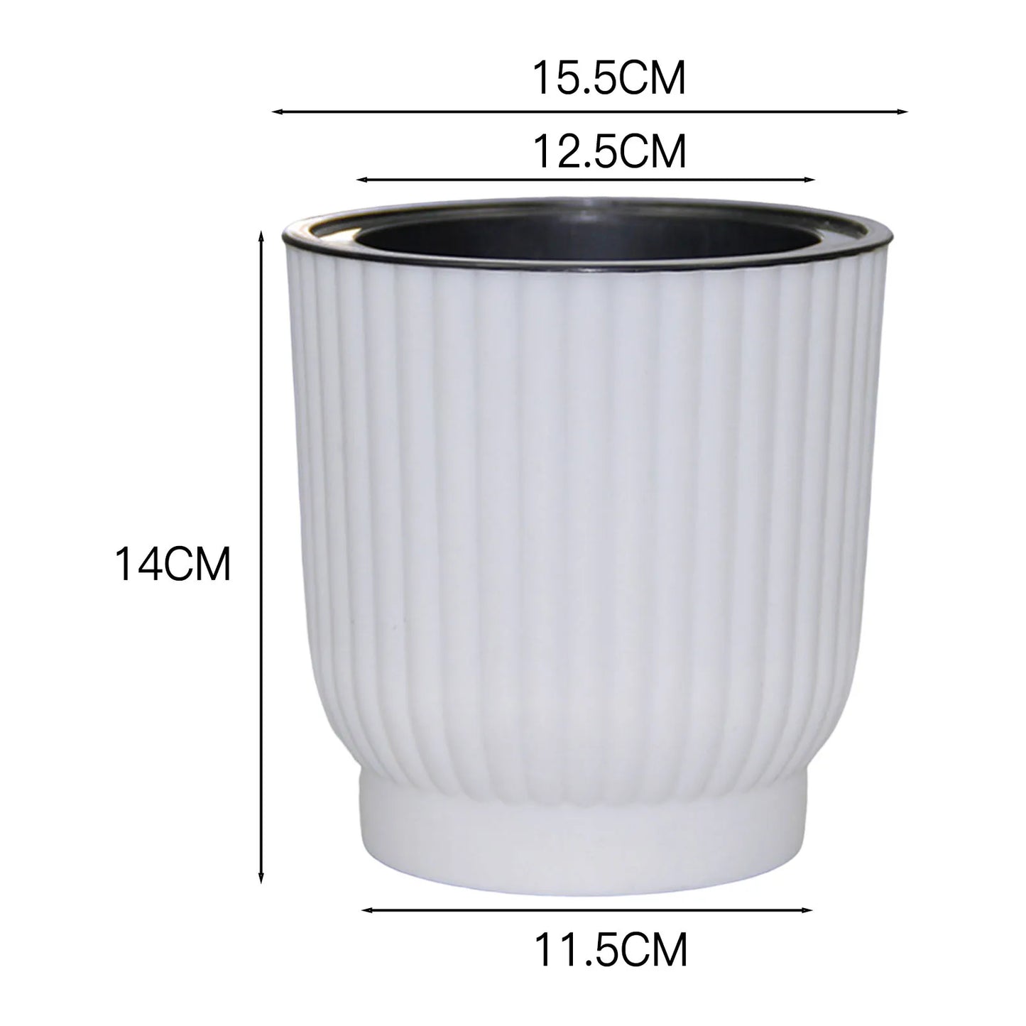 Plant Flower Pot Self Watering Pot White Round Planter Balcony Office Home Succulent Automatic Water-absorbing Flower Pots