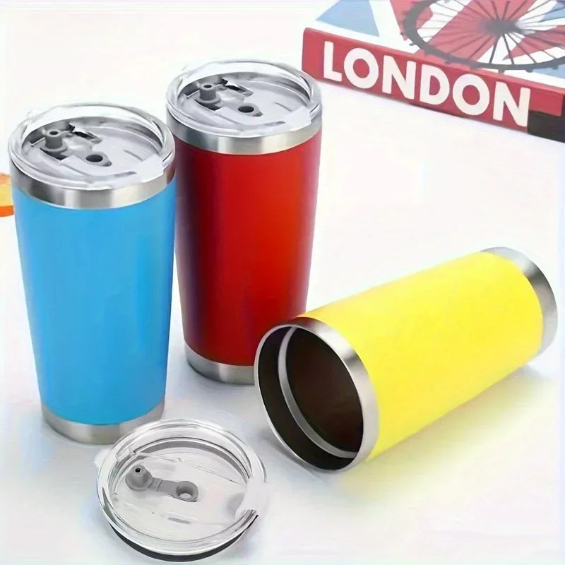 20oz  Tumbler With Lid Stainless Steel Vacuum Insulated Double Wall Travel Cup Protable Cold And Hot Coffee Car Mug