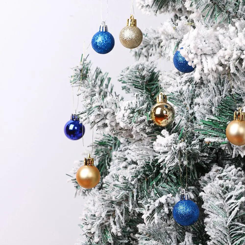 24pcs 3cm New Year Crafts Home Decor Drop Pendant Christmas Tree Decoration Ball Bauble Xmas Hanging